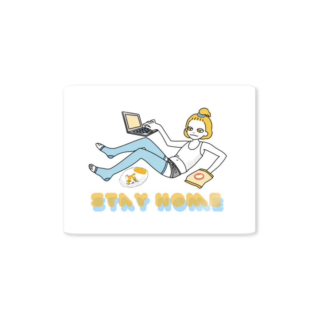 mwのstay home girl ステッカー