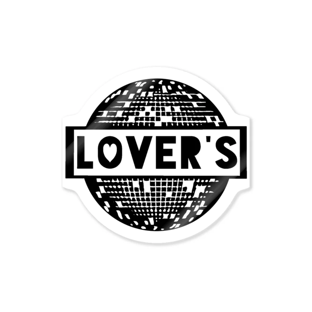 歌謡曲カフェLover'sのlovers ミラーボール ステッカー