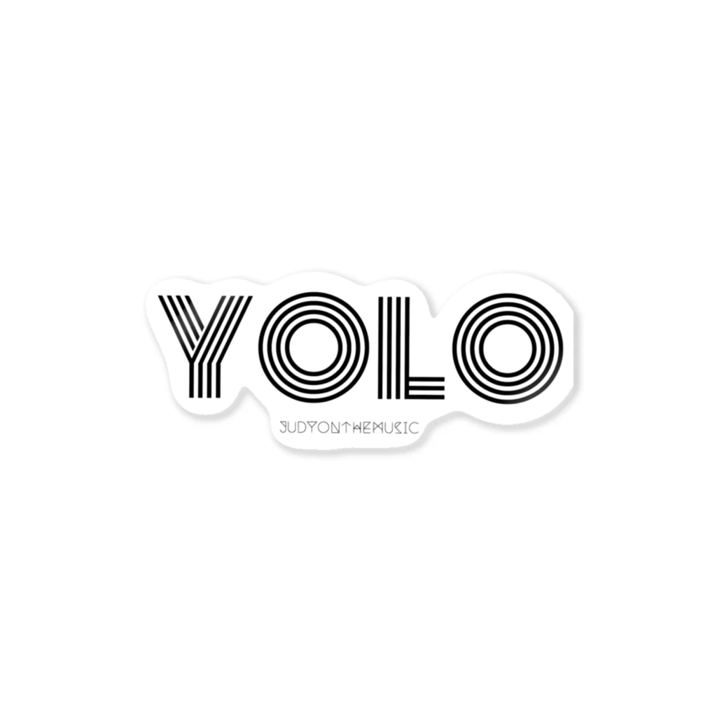 judyonthemusicのYOLO black Sticker