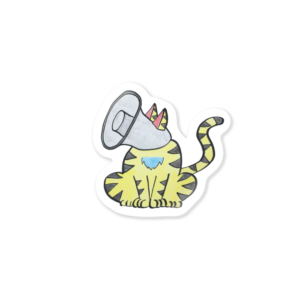 ペコペコマンのスピーカータイガー　ステッカー Sticker