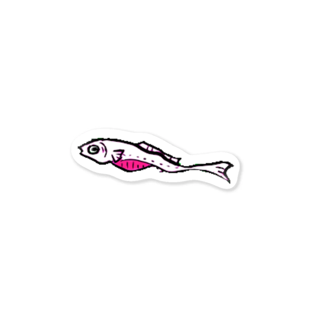 1680万色に輝くうおの稚魚 Sticker