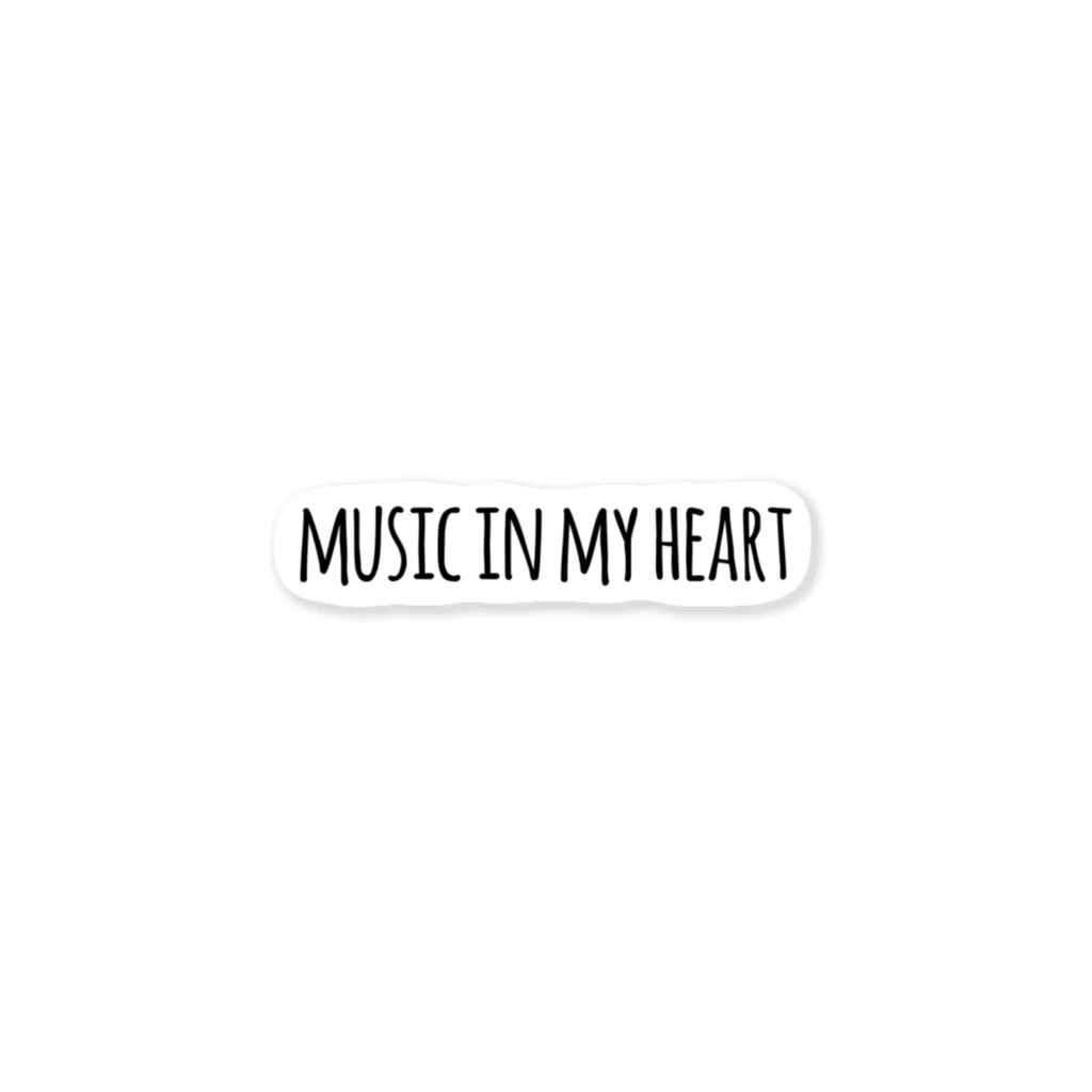 More want Rock!のMUSIC IN MY HEART ステッカー