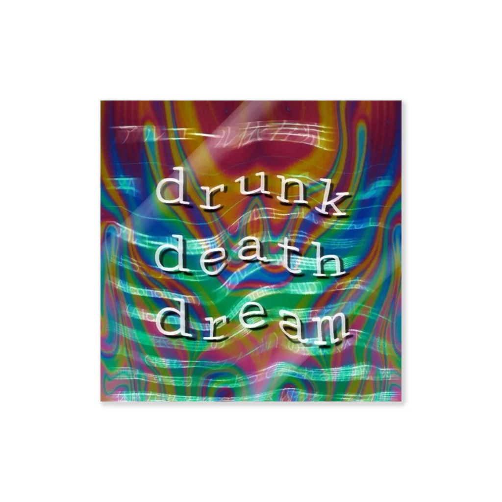 Drunk Death DreamのDDD logo Sticker