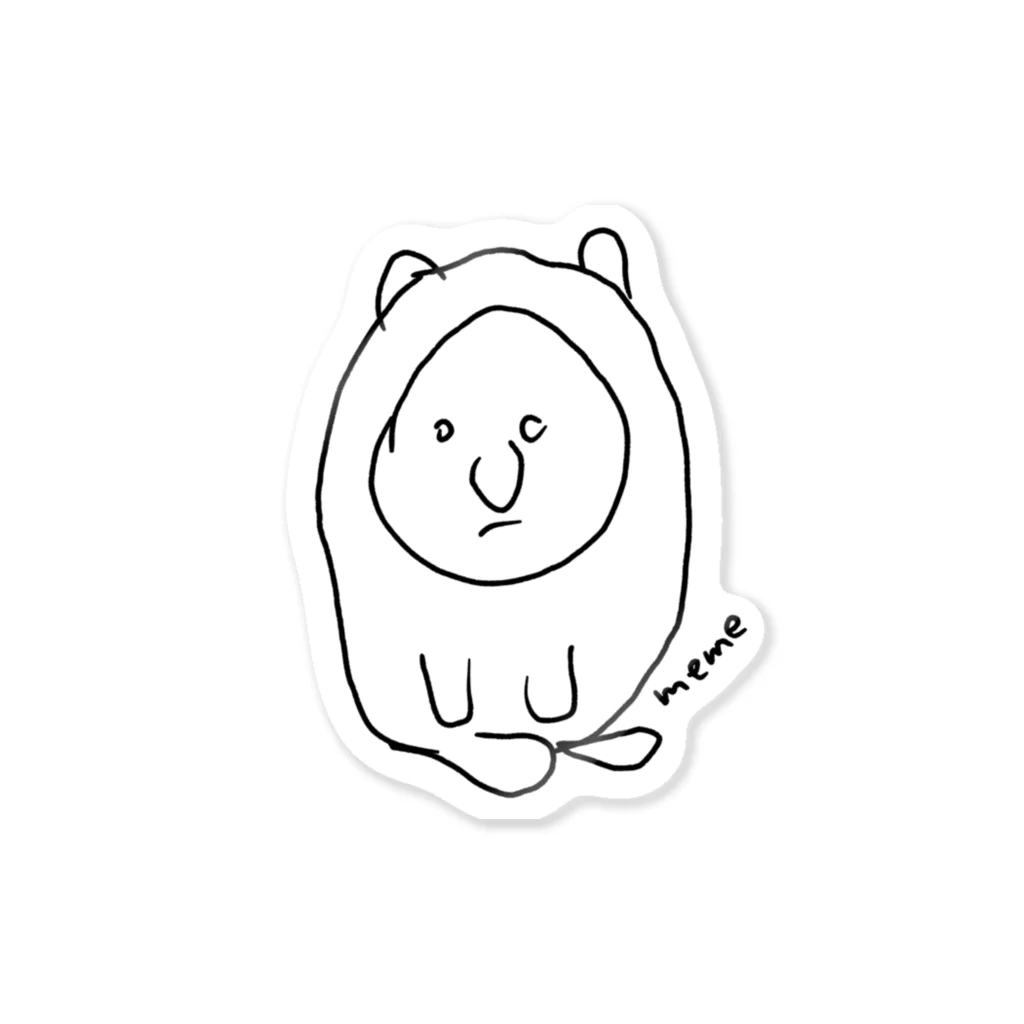 こけしちゃん倶楽部の座る猫、めめ Sticker