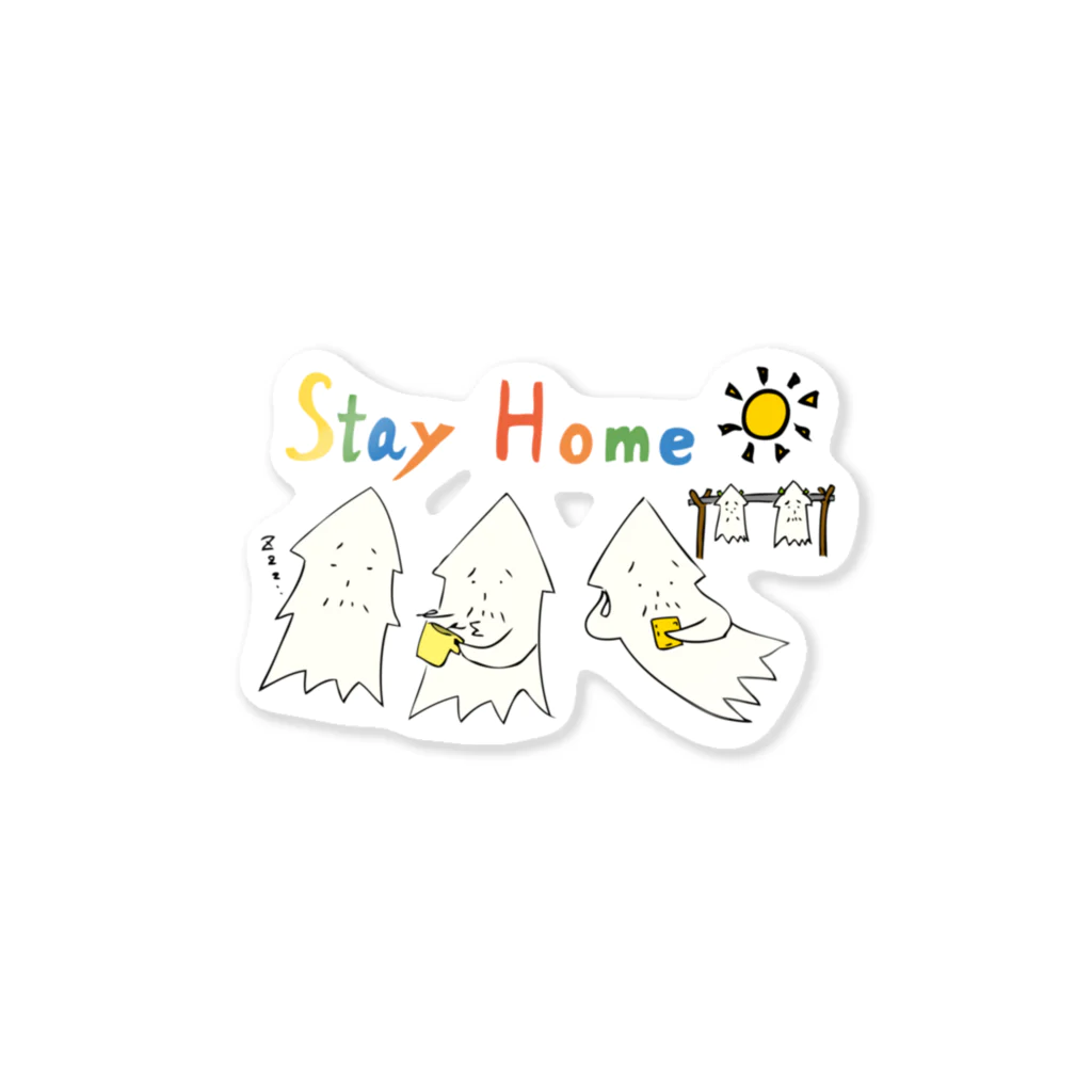 モンゴイカンパニー　販売部のSTAY HOME モンゴイカ ステッカー