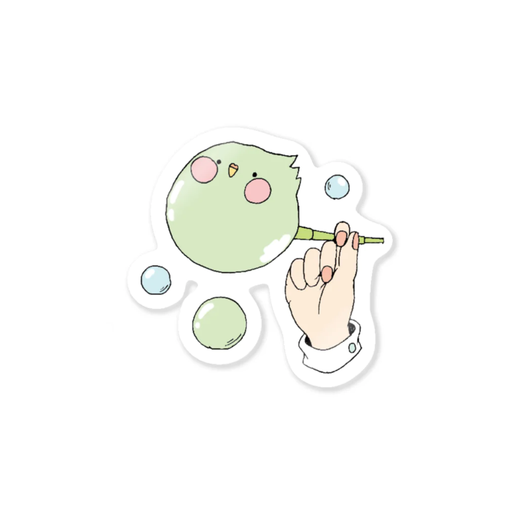 noahのいんこしゃぼん（グリーン） Sticker