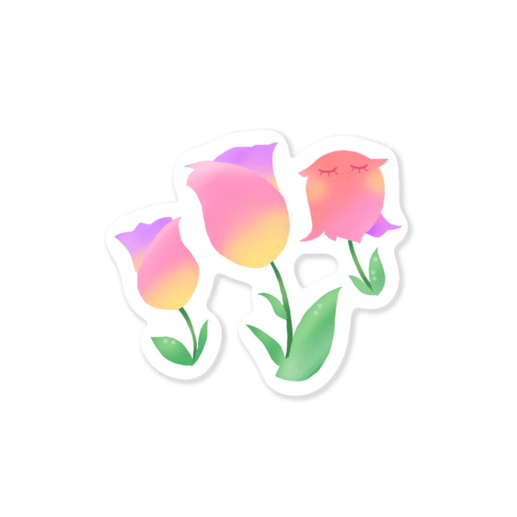 リリラレのスパンコール🌷チューリップ Sticker