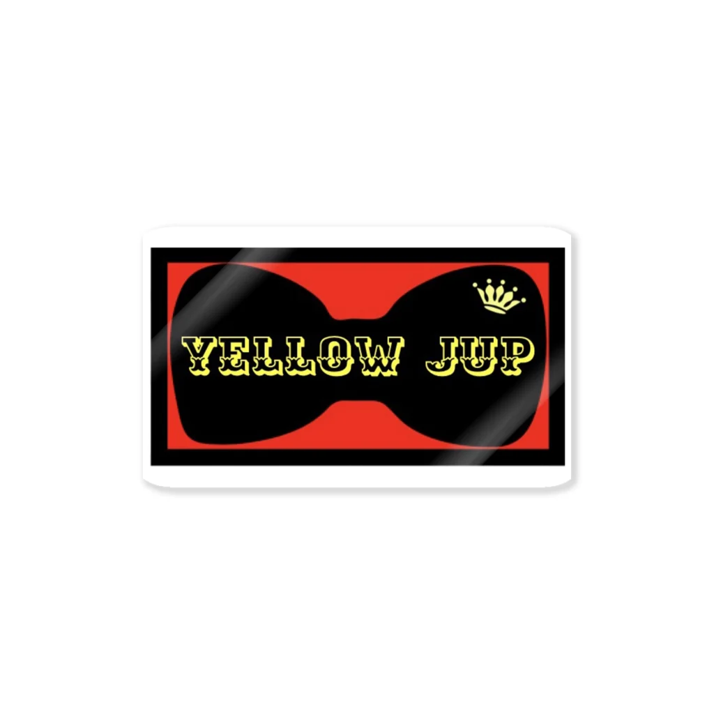 YellowJupのYJ 蝶ネクBOXロゴ ステッカー