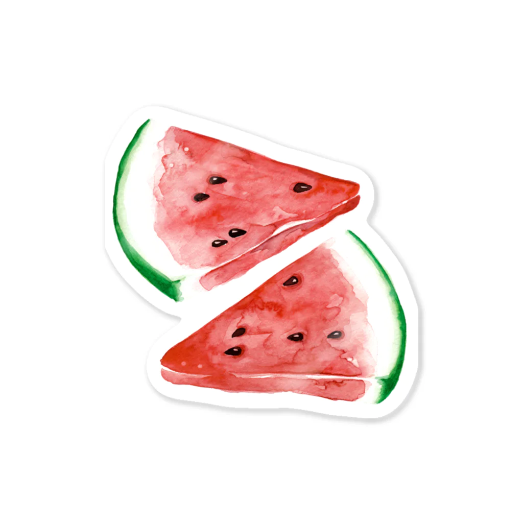 Rena DesignのFresh Cut Watermelon ステッカー
