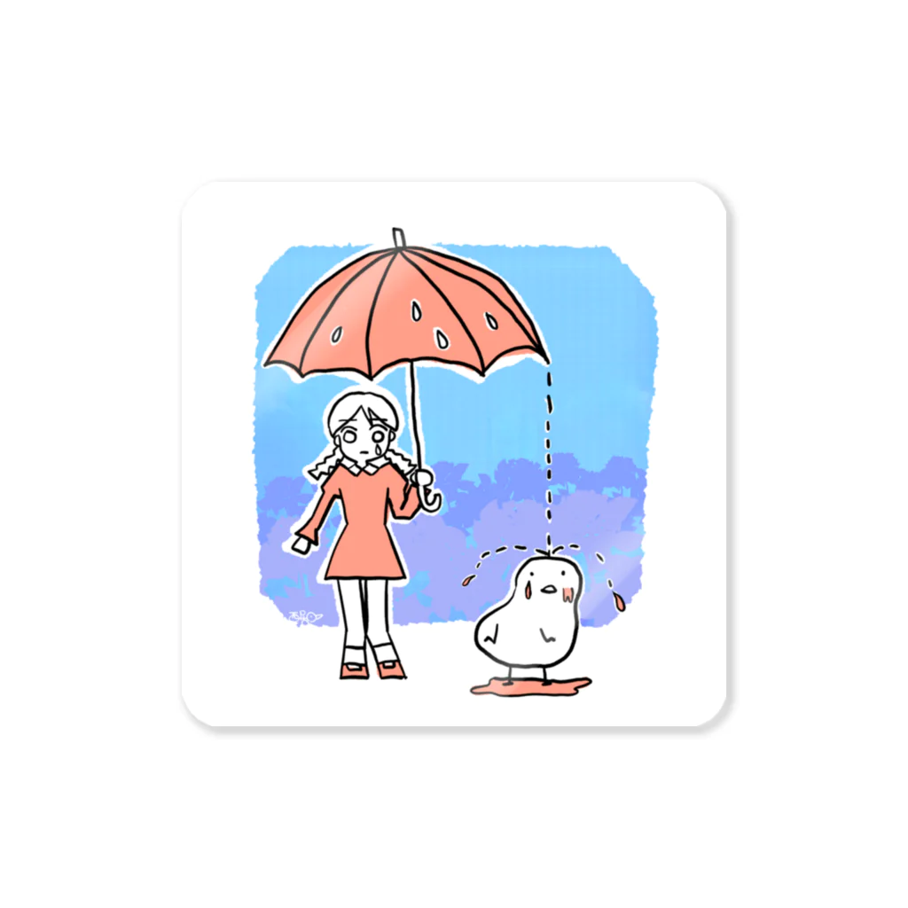 Hiyoko Nisii/イシカワハルト(石川晴翔)のAmabie(雨冷え。)  - リリース記念グッズ Sticker