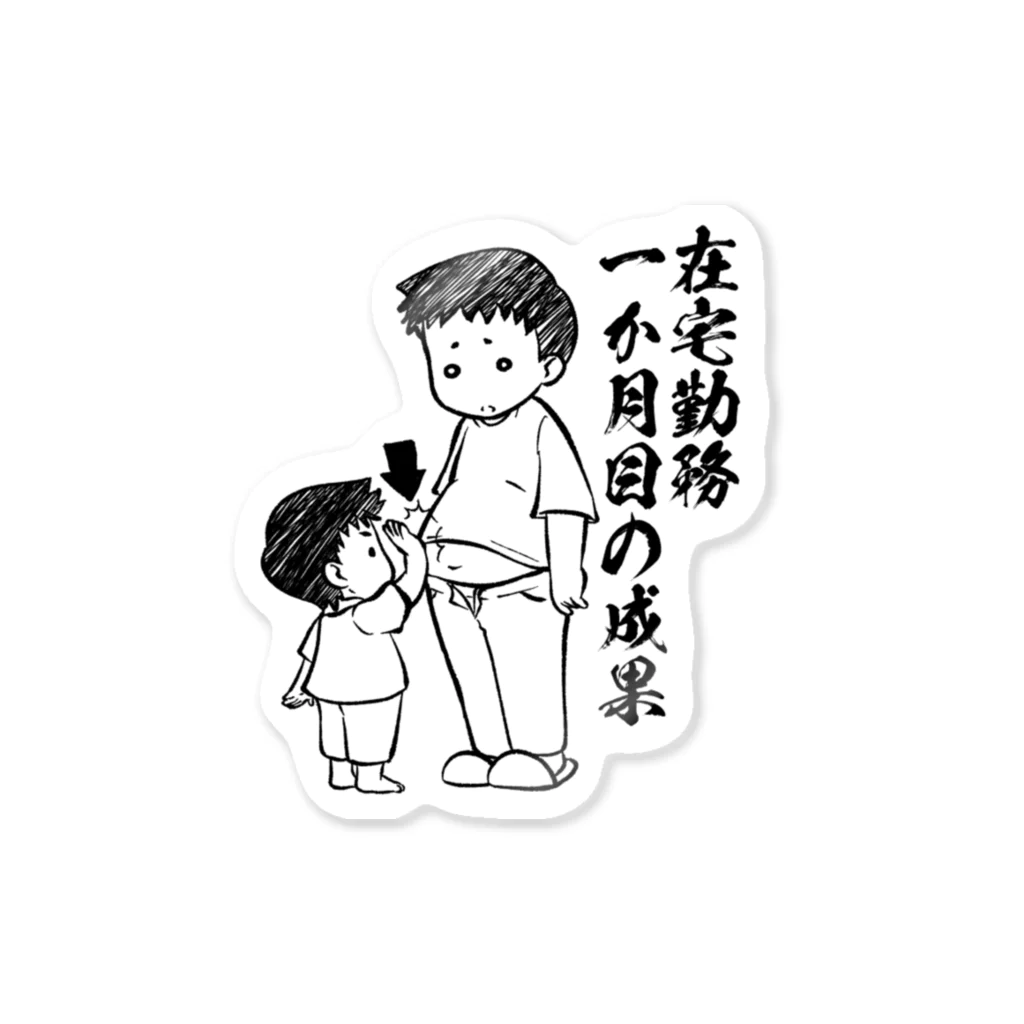 覇王堂（伊吹たかひろ）の在宅勤務の成果（リモートワーク） Sticker