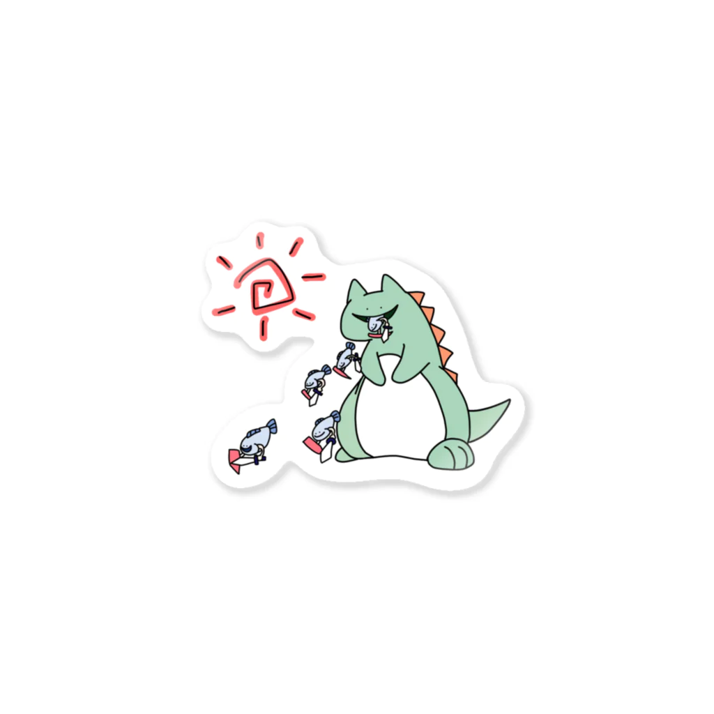 ぺうさと愉快な仲間達の火事を起こさない怪獣 Sticker