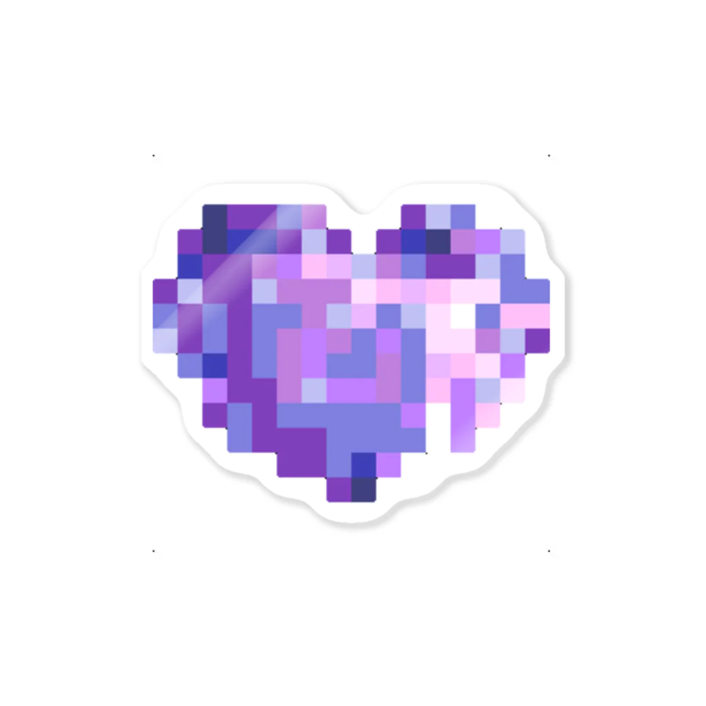 💜Salon de Lucia💜のPixel Heart BLUE BERRY Sticker