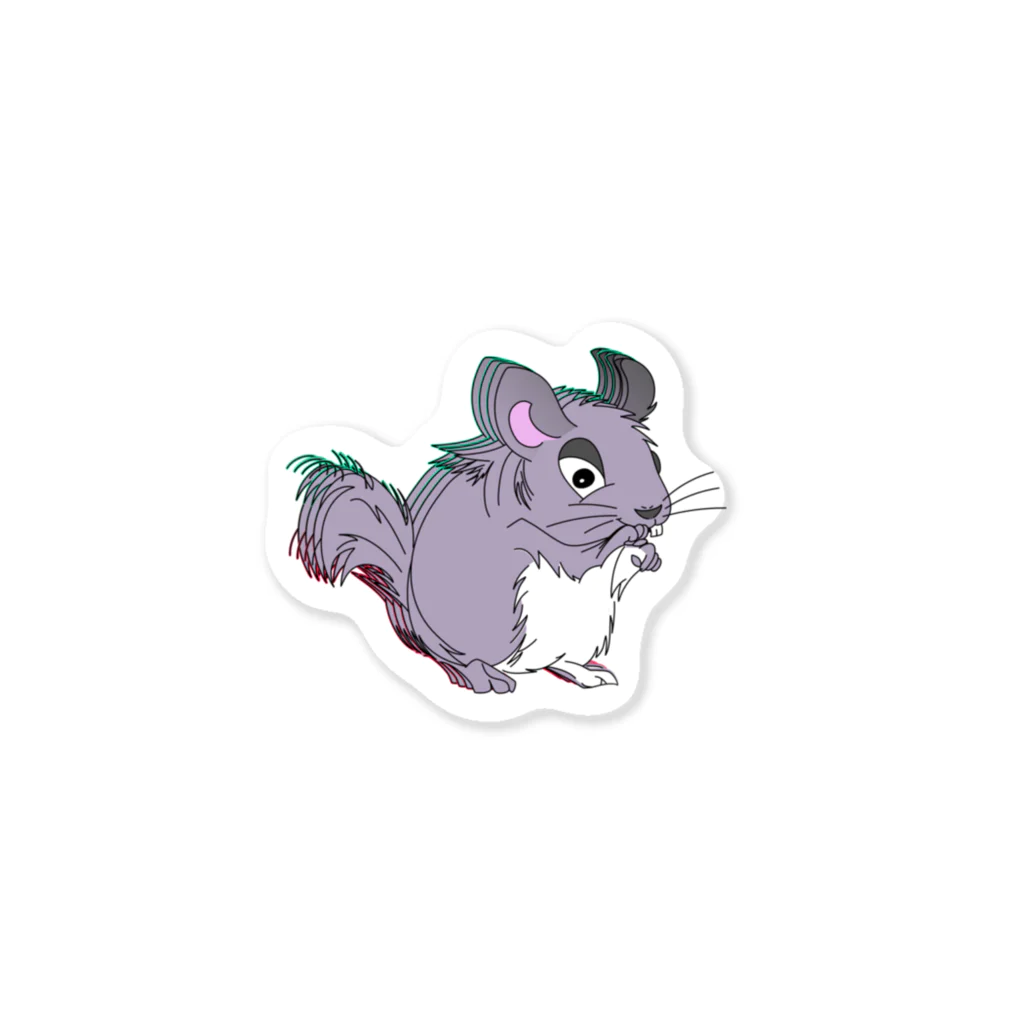 N3 ArtWorksのNAUGHTY CHINCHILLA Sticker