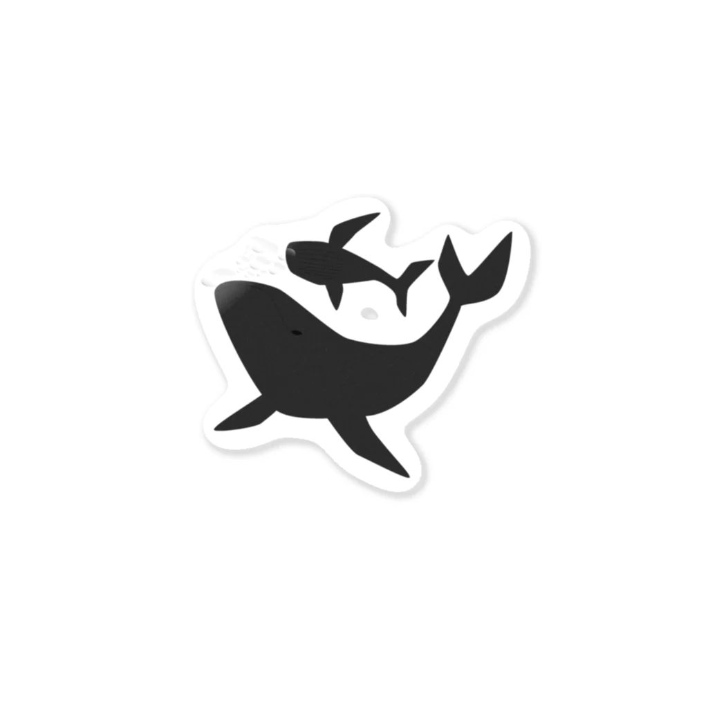 義山昂洋(よしやまたかひろ)のクジラの親子 Sticker