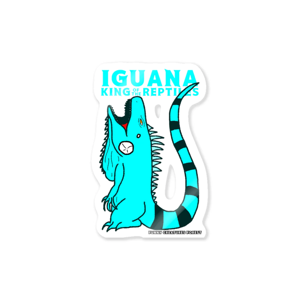 爬虫類カフェ ふぁにくり 嵐山店のIGUANA KOM blue Sticker