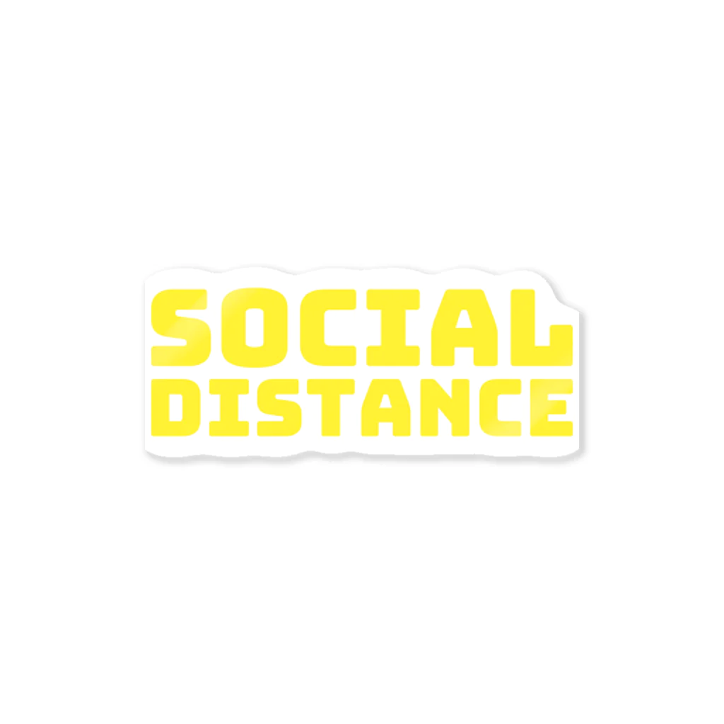 psssonのsocail distance ステッカー