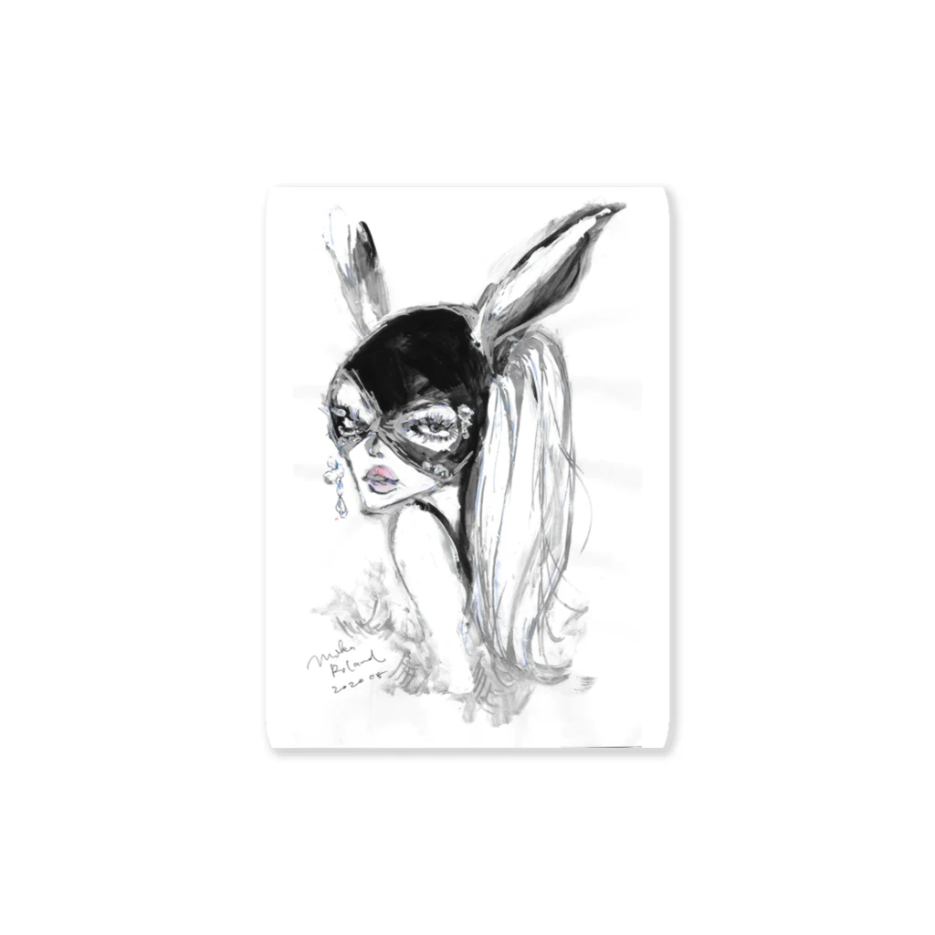 𝐌𝐢𝐤𝐚 𝐑𝐨𝐥𝐚𝐧𝐝 ~ 𝐩𝐥𝐚𝐧𝐞𝐭のMR rabbit - white Sticker