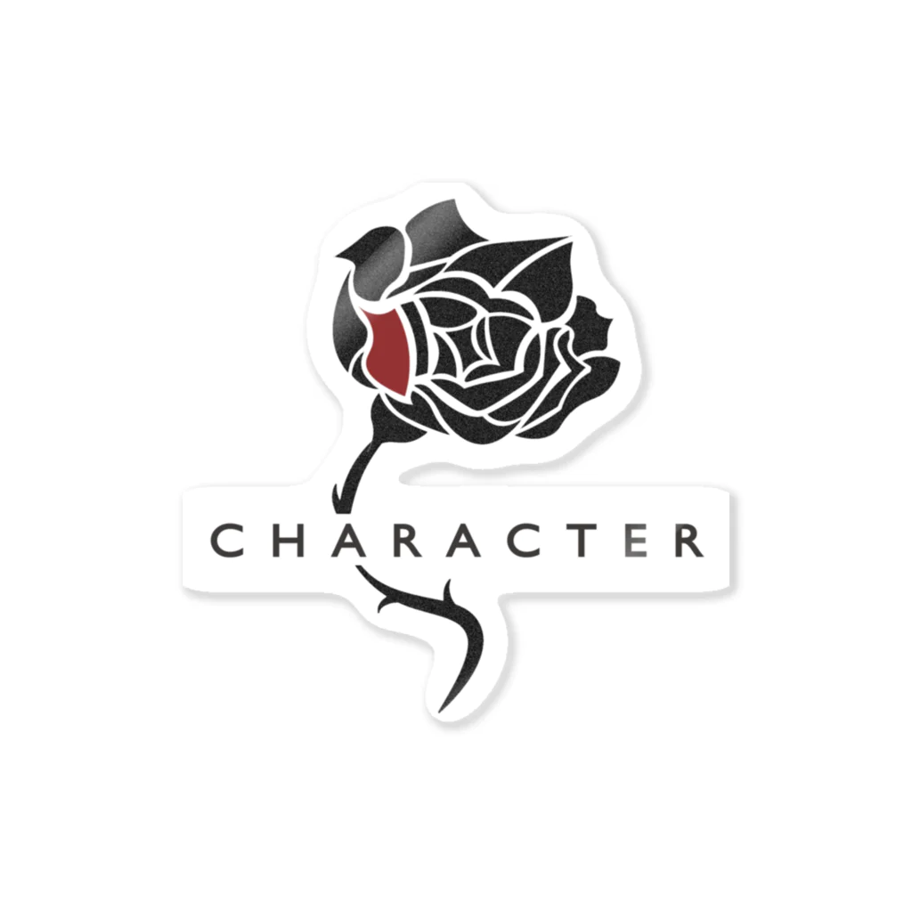 CHARACTERのシンプルに薔薇。 ステッカー