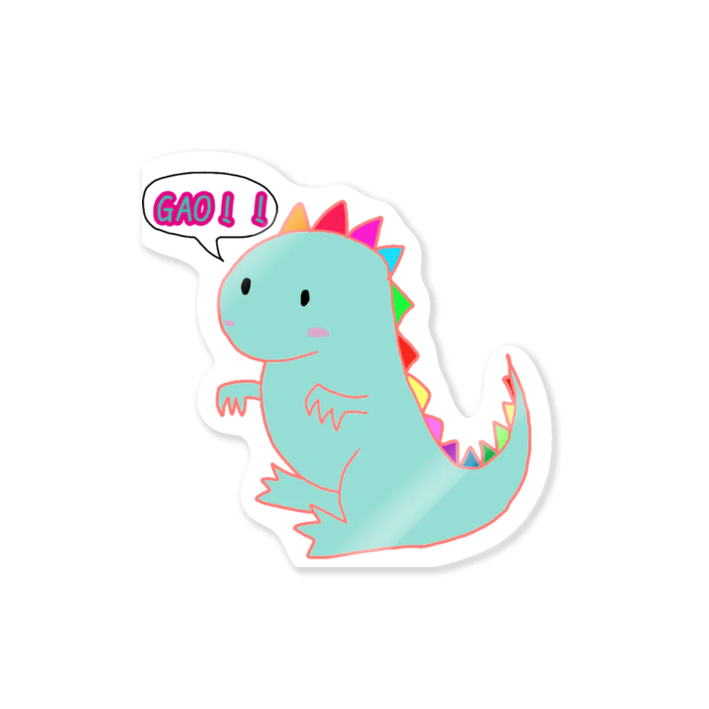 虎兎 811【TRT811】のカラフルキョウリュウ Sticker