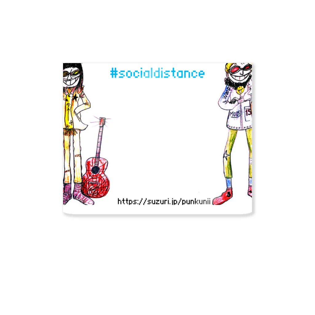 PUNK TV ART SHOPの#socialdistance Sticker