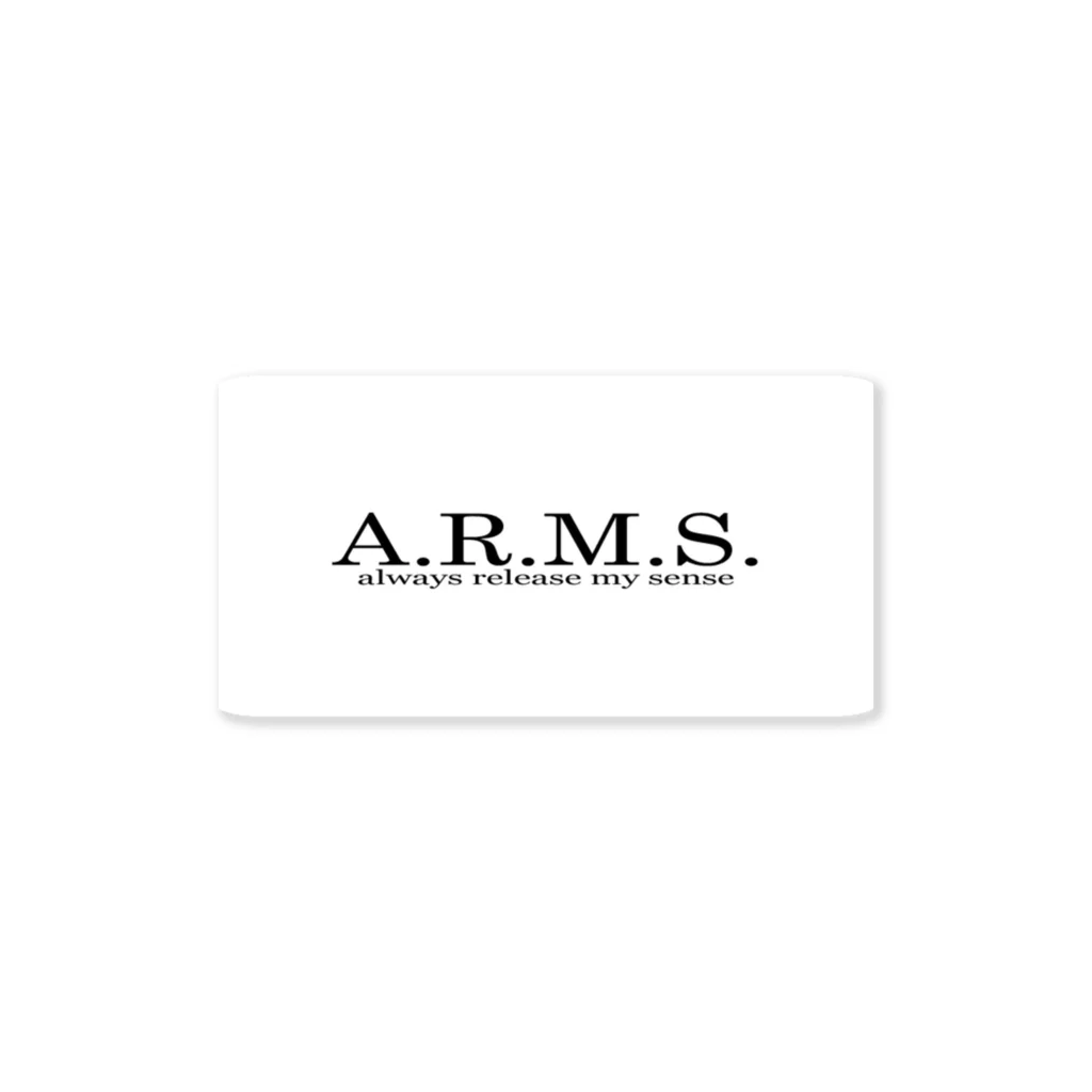 A.R.M.S.のメインロゴステッカー ホワイト ステッカー