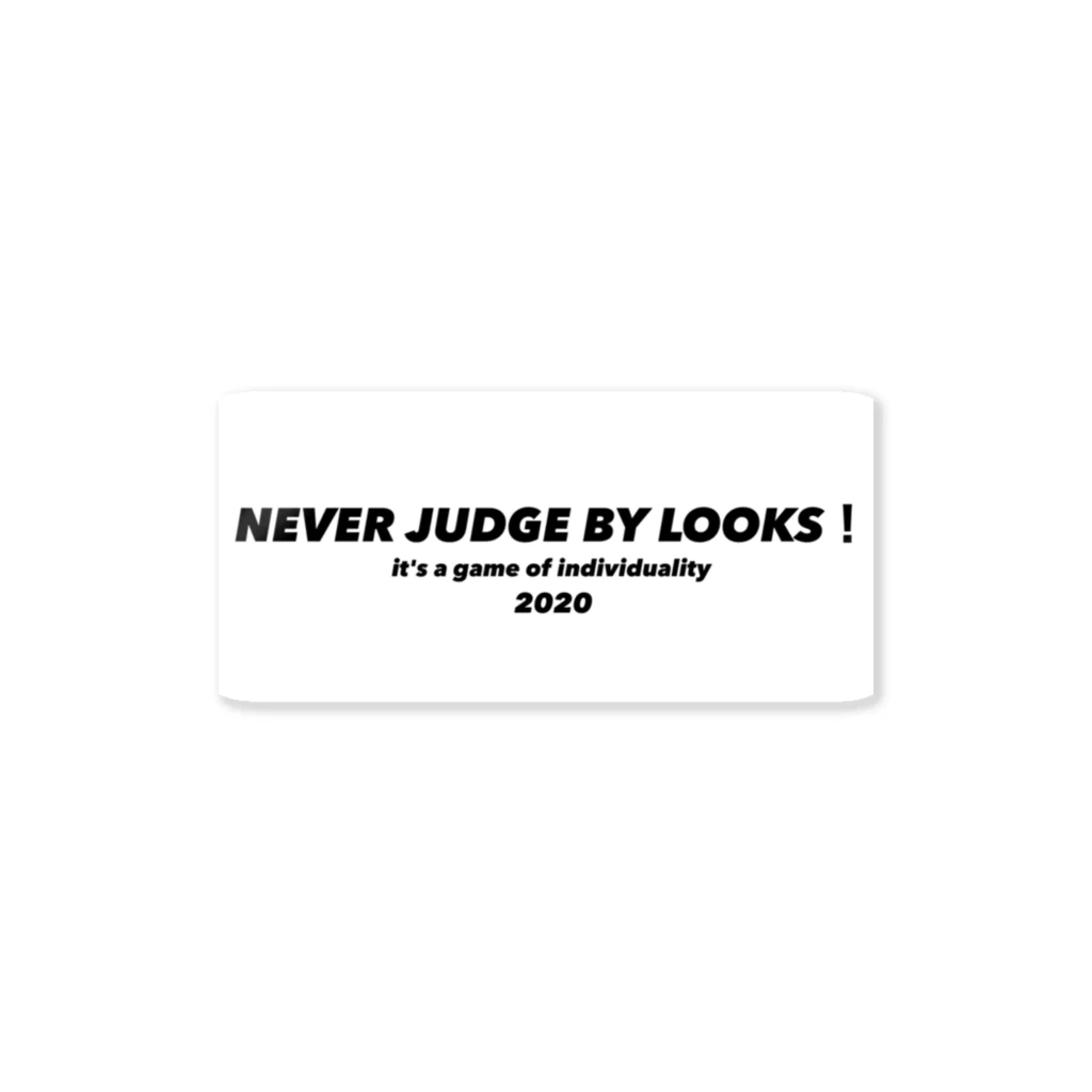 NEVER JUDGE BY LOOKS！のシンプル ステッカー