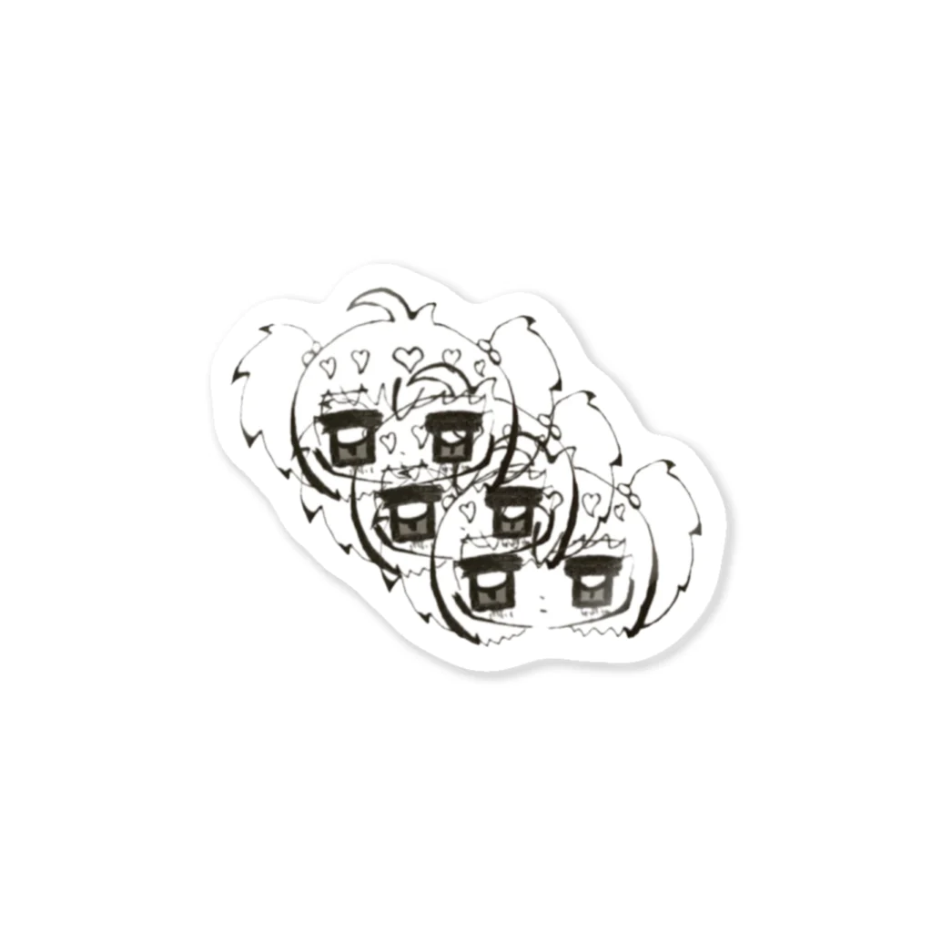 すいすい動物のFACE MAN GODちゃん(kaleido) Sticker