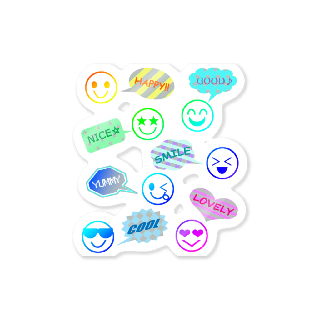 Yokokkoの店のSMILE×SPEECH BALLOON☆ ステッカー