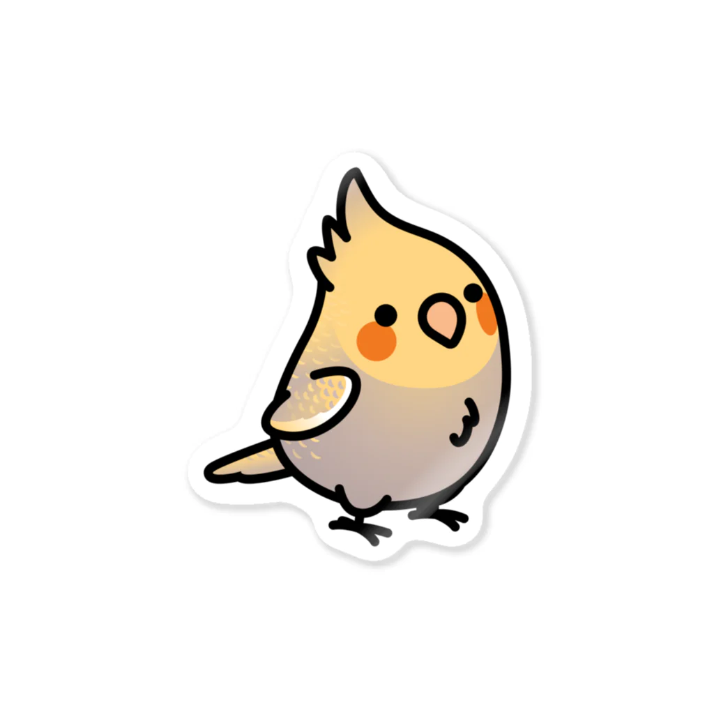 Cody the LovebirdのChubby Bird オカメインコ　パールシナモン ステッカー