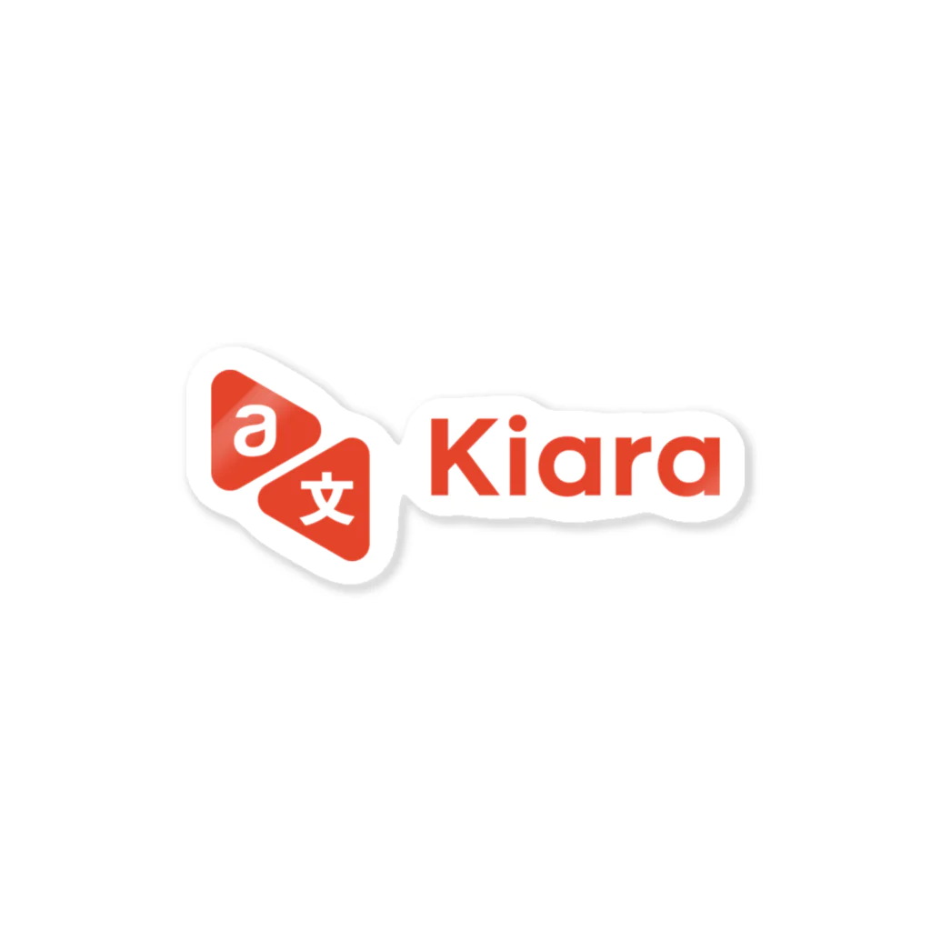 Kiara & Team AI ShopのKiara Red Logo ステッカー