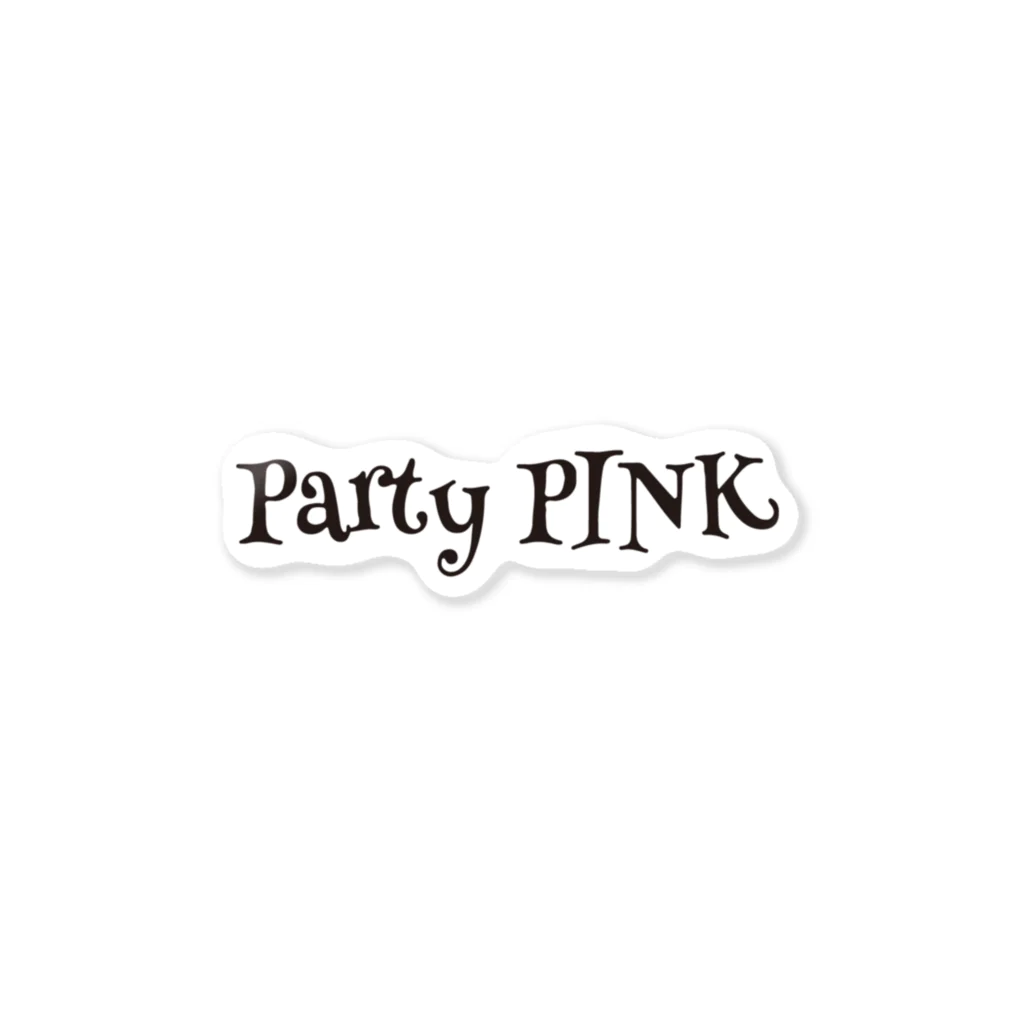 Party_PINKのParty PINK black ステッカー