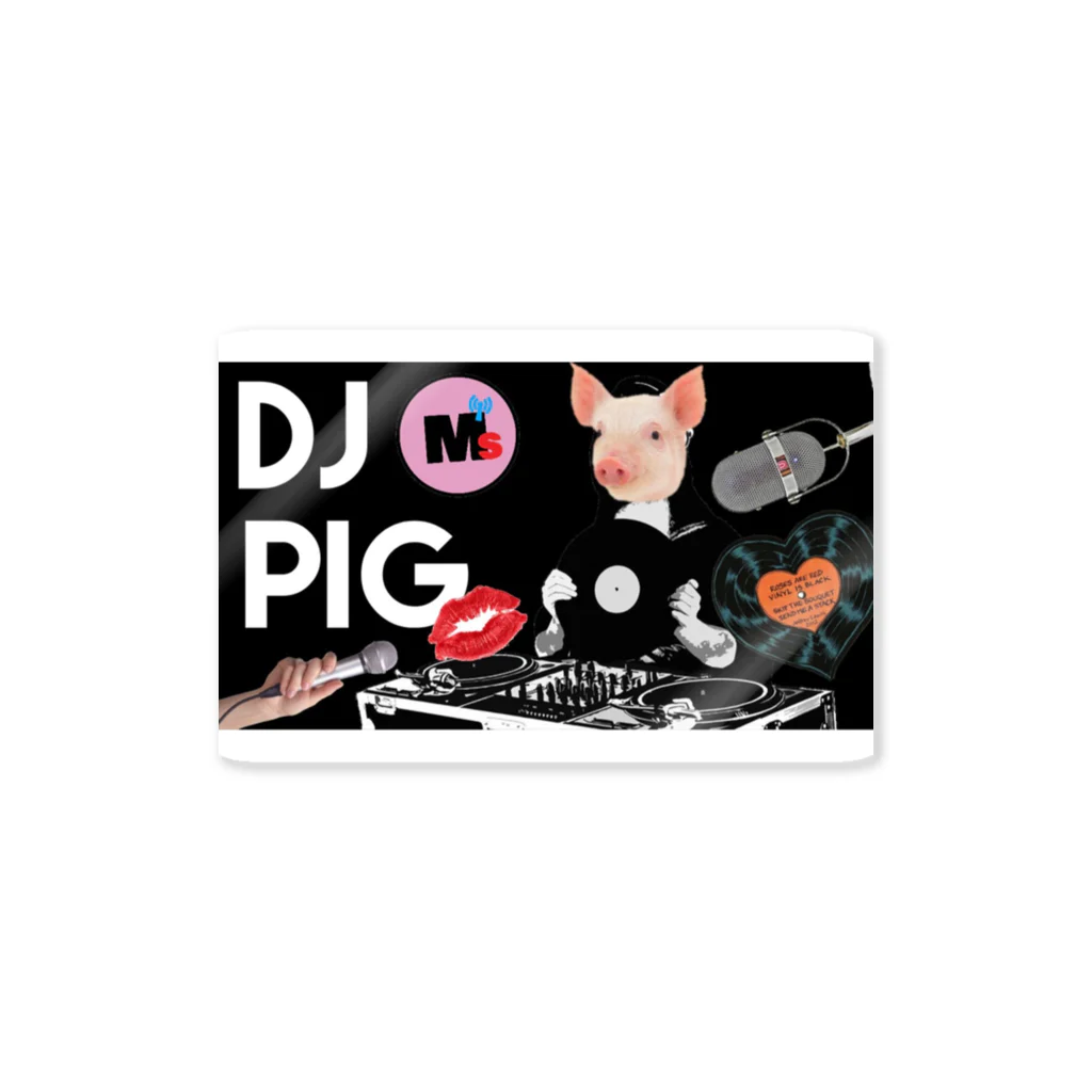 Mrs.MonroeのDJ Pig  Sticker