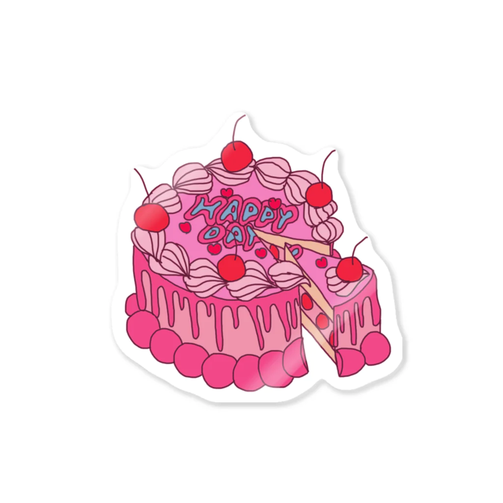 _selfisher_のHAPPY CAKE ステッカー