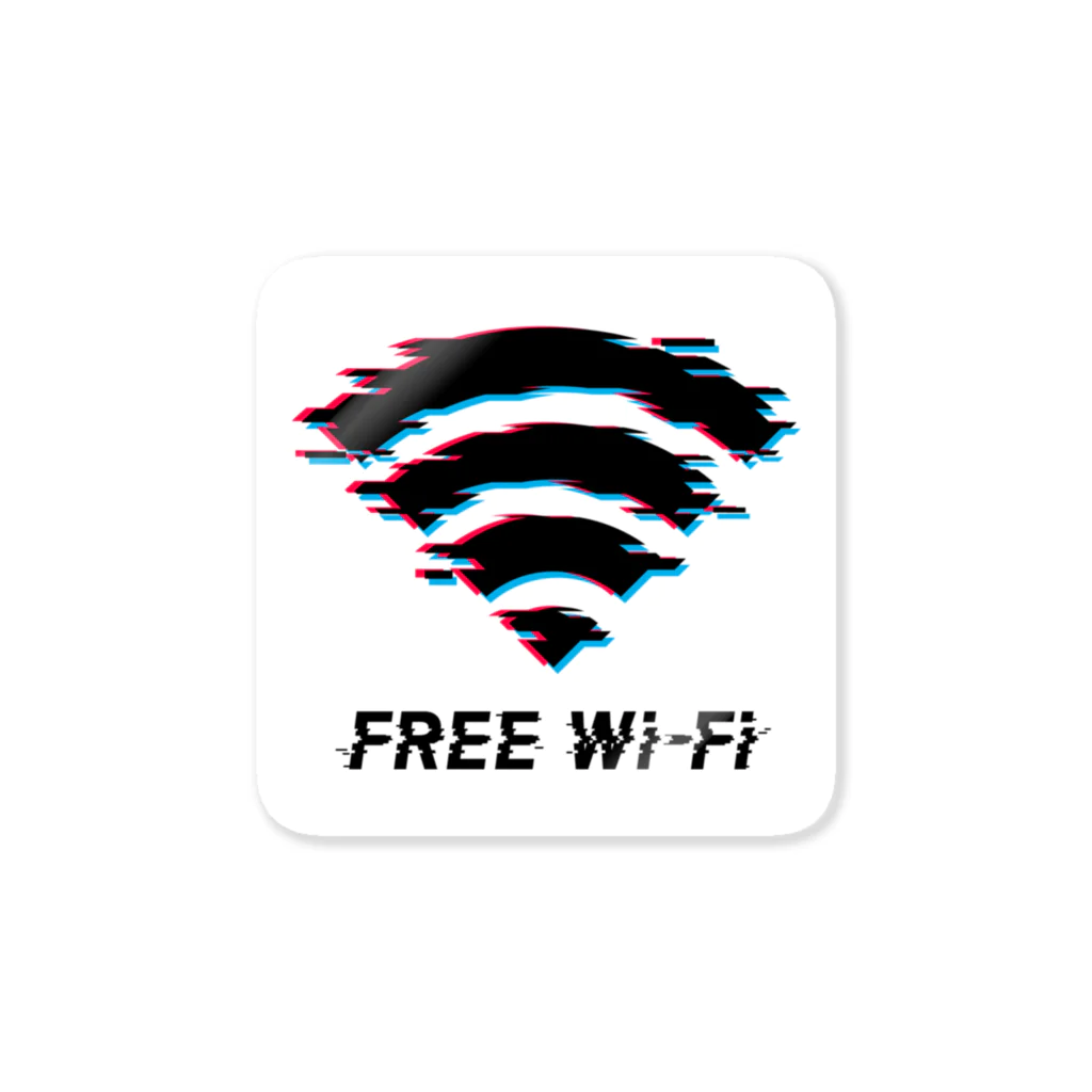 インターネットクラブのFREE Wi-Fi ステッカー