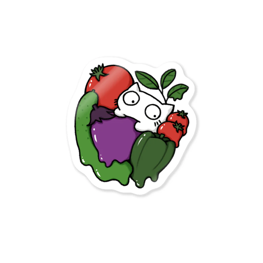 B6_6bitのsummer vegetables Sticker