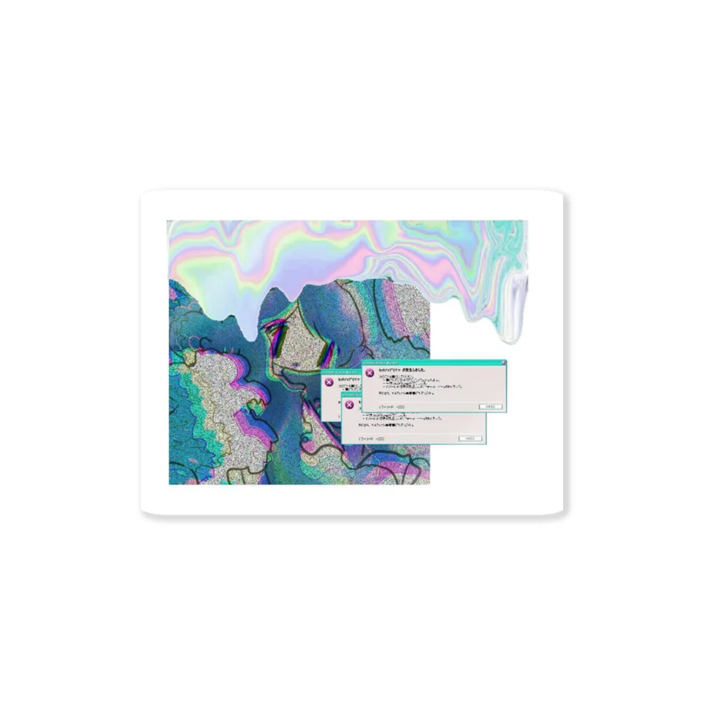 天ぷら100円(税抜き)のVaporwaveちぁ！ Sticker