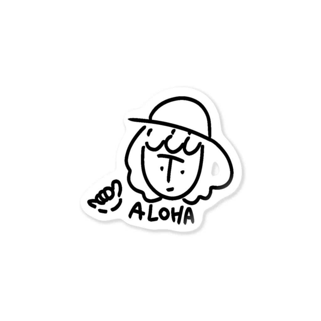 AloaloのALOHA  ステッカー Sticker