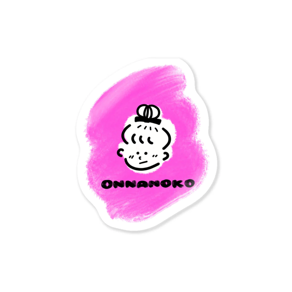 xiangのONNANOKO PINK ステッカー