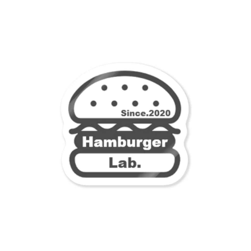 メガネ@バーガーけんきゅういんのHambuger Lab. Logo ステッカー