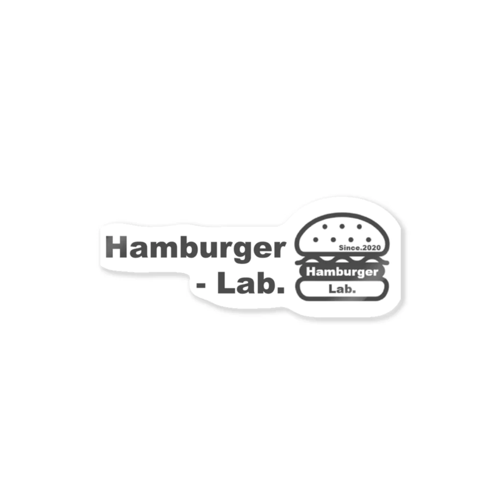 メガネ@バーガーけんきゅういんのHambuger Lab. Logo 2 Sticker