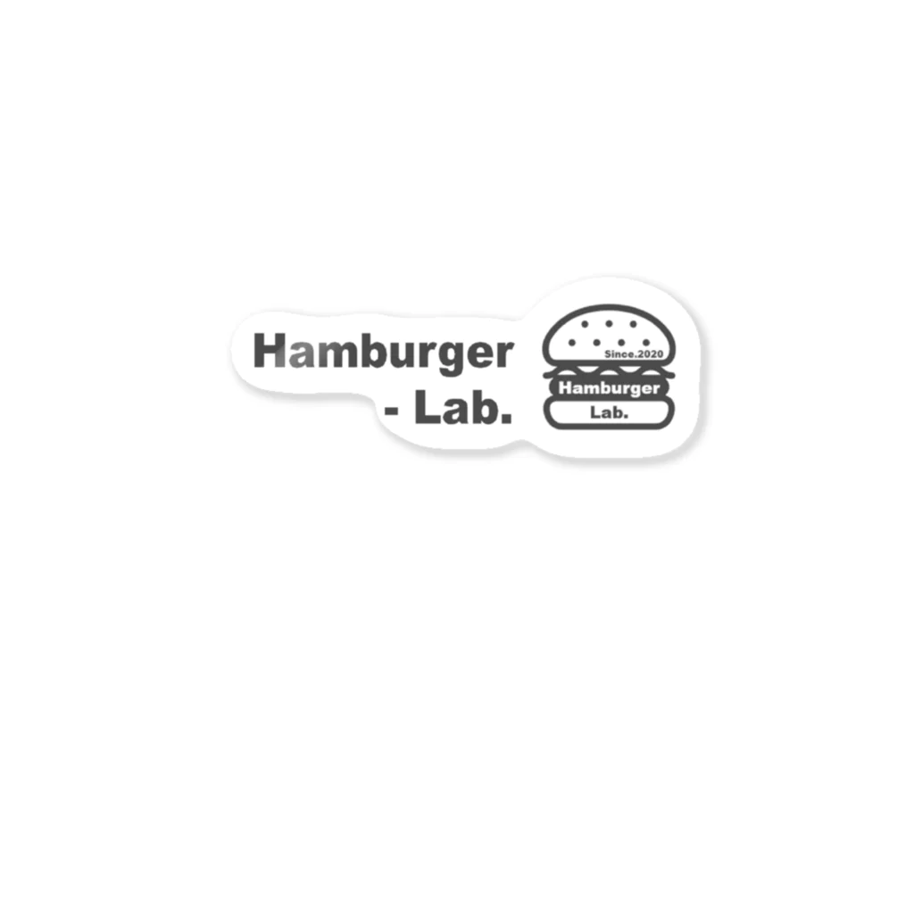 メガネ@バーガーけんきゅういんのHambuger Lab. Logo 3 Sticker