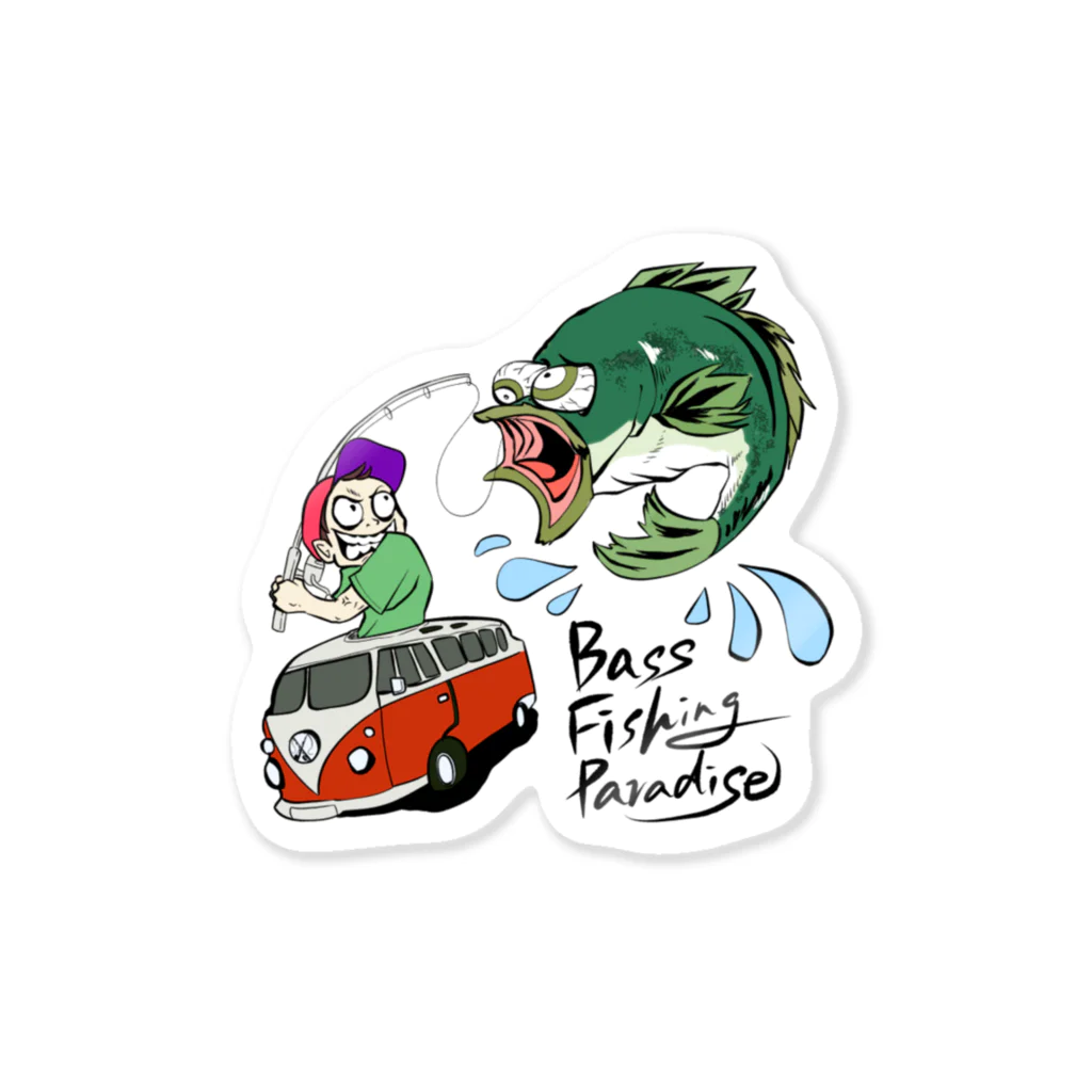 bassfishing paradiseのbass　fishing　paradise Sticker