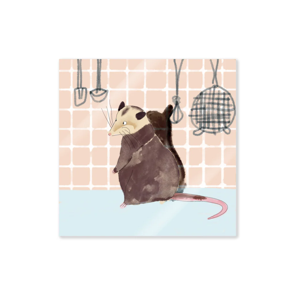 takaokadakeのopossum in the kitchen Sticker