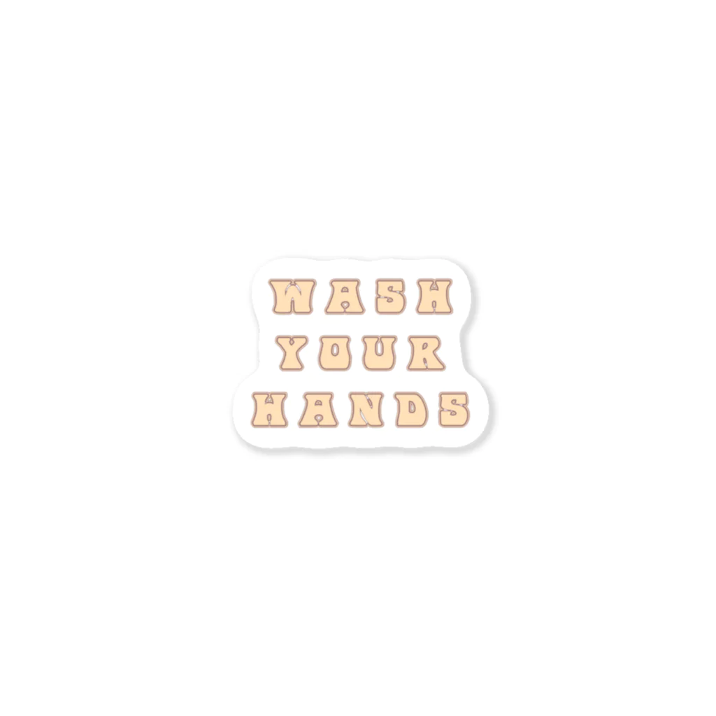 メロウメロウのWASH YOUR HANDS Sticker