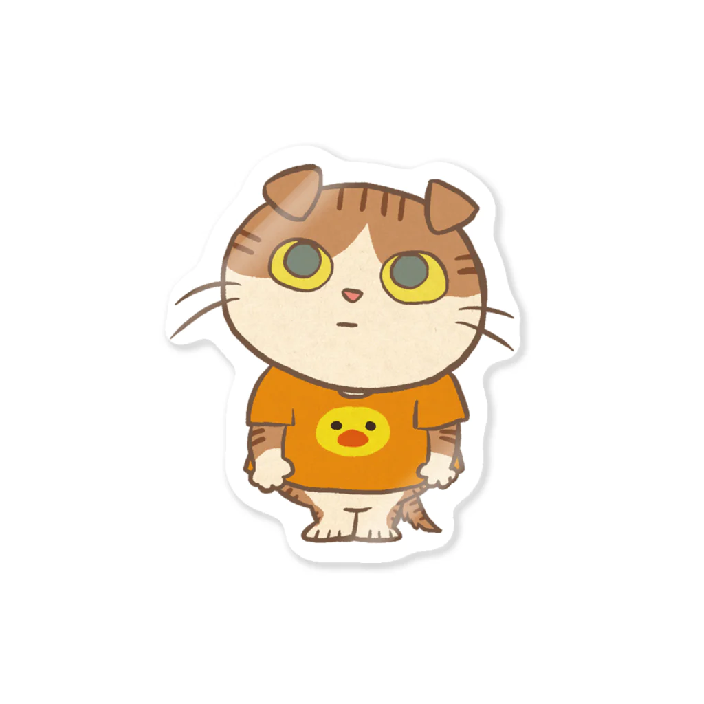 Tシャツ工房ユーイングの虚無猫ステッカー Sticker