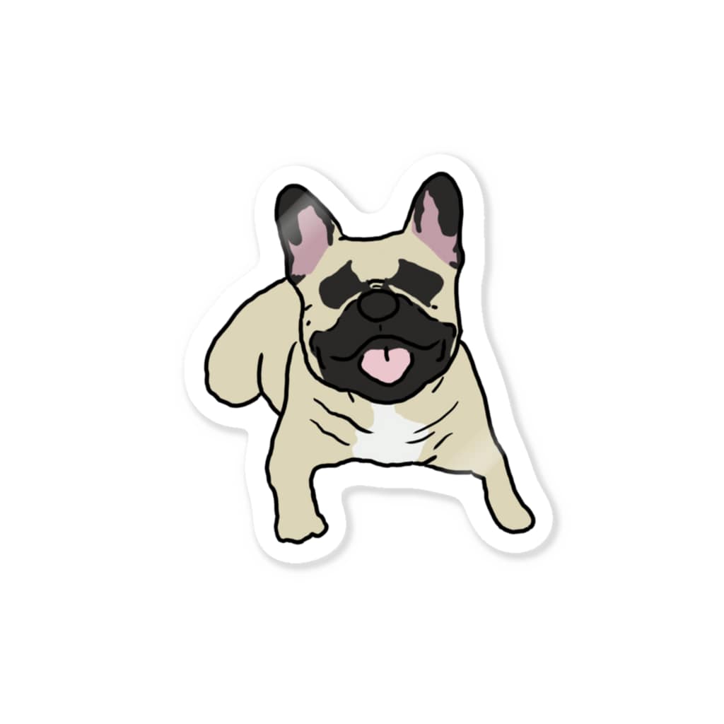 French Bulldog フレンチ ブルドッグ Sticker By みゅうこま ペットのイラスト描きます Myuchankomachan Suzuri
