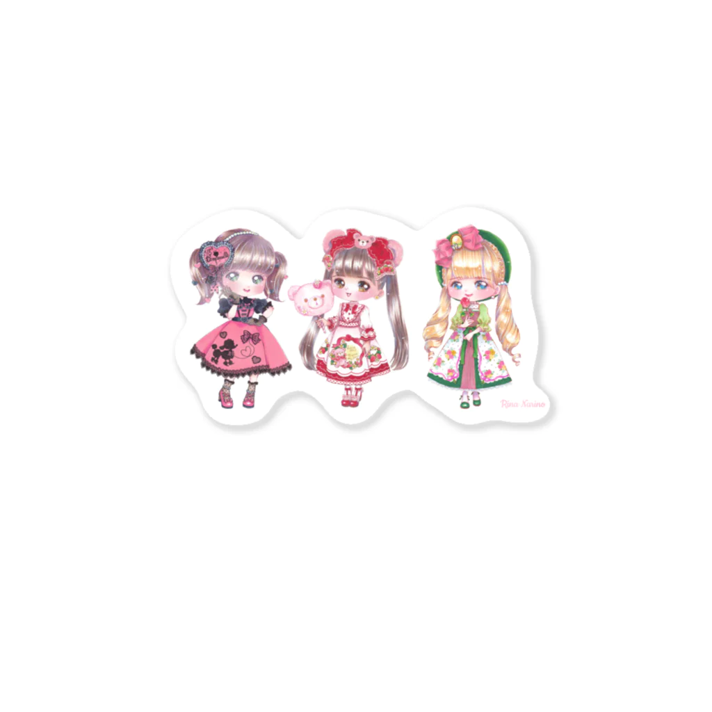 いちごカンパネラSUZURI店のりなガールズ Sticker