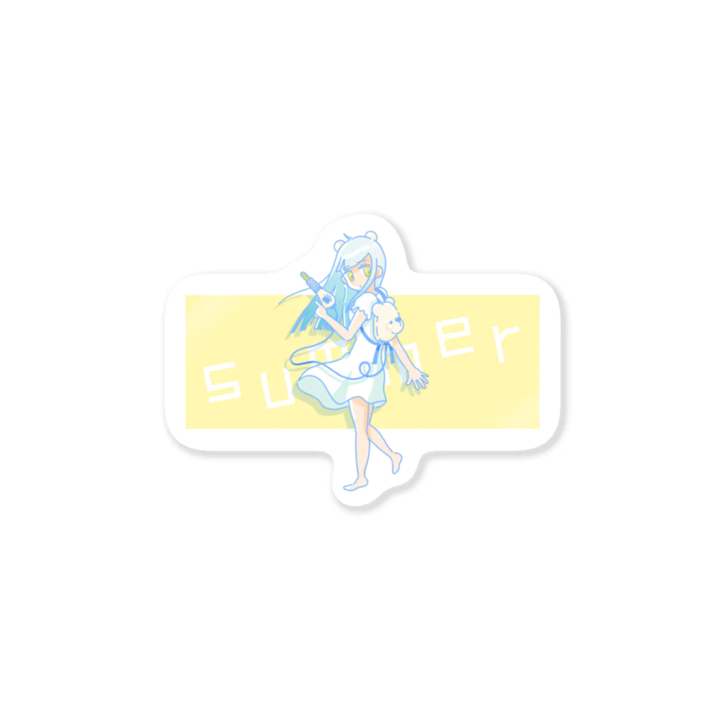 みょーのしろくま少女と夏 Sticker