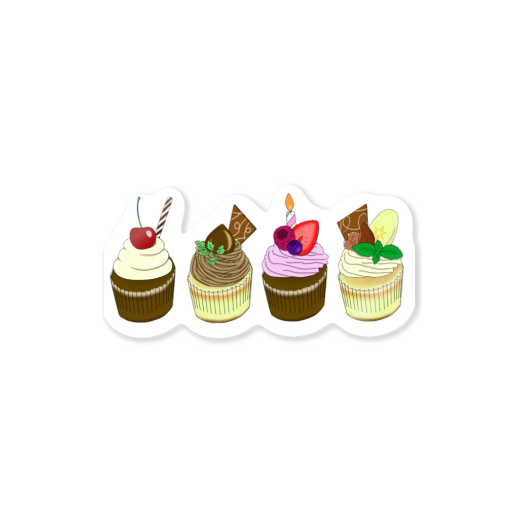 Alles Liebeのカップケーキセット ステッカー